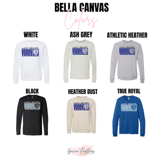 St. Marys Bears Bear Block Volleyball Shirt - white, ash grey, athletic heather, black, heather dust, true royal Bella Canvas long sleeve options
