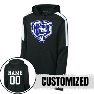 St Marys Bears Classic Mascot Fan Favorite Hoodie Black with Custom Name Number Back St Marys Kansas