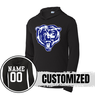 St Marys Bears Classic Mascot PosiCharge Hoodie Black with Custom Name Number Back St Marys Kansas