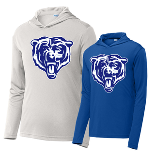 St Marys Bears Classic Mascot PosiCharge Hoodie Silver and True Royal Front St Marys Kansas