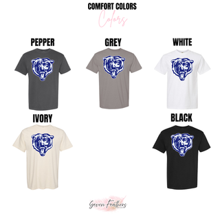 St. Marys Bears Classic Mascot Shirt comfort colors - pepper grey white ivory black

