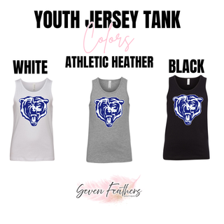St Marys Bears Classic Mascot Youth Jersey Tank Colors White Athletic Heather Black St Marys Kansas