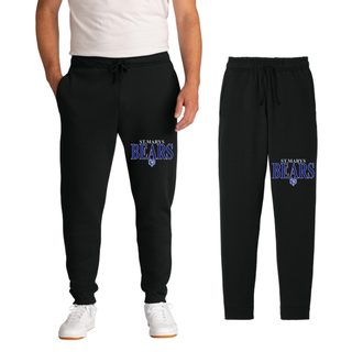 St Marys Bears Clean Collegiate Mascot Core Fleece Jogger Black St Marys Kansas
