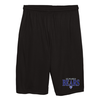 St Marys Bears Clean Collegiate Mascot Performance Short Black St Marys Kansas
