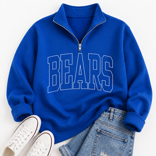 St. Marys Bears Collegiate Arch Quarter Zip Pullover Royal Blue Shirt Bears Spirit Wear Top
