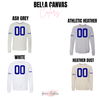 St. Marys Bears Custom Number Jersey Top Bella Canvas color options: Ash Grey, Athletic Heather, White, Heather Dust