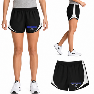 St. Marys Bears Football Bear Head Logo Cadence Performance Short in black and white, modeled view