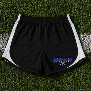 St. Marys Bears Football Bear Head Logo Cadence Performance Short in black and white on football turf