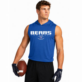 St Marys Bears Football Bear Head Logo Competitor Sleeveless Hoodie Royal Blue Model St Marys Kansas