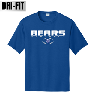St Marys Bears Football Bear Head Logo Dri-Fit Performance Top True Royal St Marys Kansas