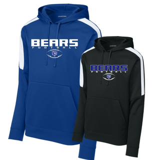 St Marys Bears Football Bear Head Logo Fan Favorite Hoodie Royal and Black St Marys Kansas