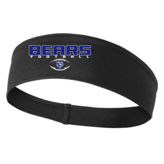 St Marys Bears Football Bear Head Logo PosiCharge Headband Black Flat Lay St Marys Kansas