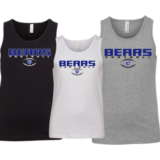 St Marys Bears Football Bear Head Logo Youth Jersey Tank Black White Athletic Heather St Marys Kansas