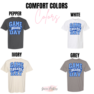 St. Marys Bears Game Day Pennant Top Comfort Colors color options: Pepper, White, Ivory, and Grey