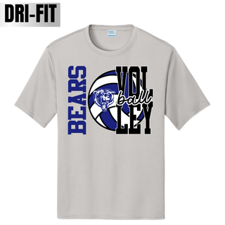 St. Marys Bears Game Set Volleyball Dri-Fit Performance Tee white, deep navy, and silver color options
