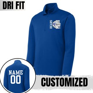 St. Marys Bears Game Set Volleyball Dri-Fit Quarter Zip true royal with customized name and number on back
