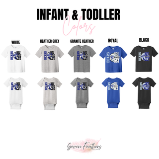 St. Marys Bears Game Set Volleyball Top infant and toddler color options white, heather grey, granite heather, royal, and black
