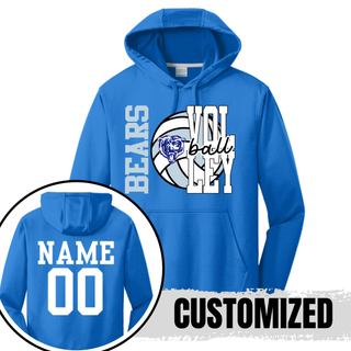 St. Marys Bears Game Set Volleyball Performance Hoodie royal blue with customized name and number on back
