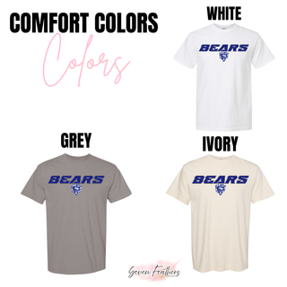 St. Marys Bears Italic Strike Shirt comfort colors - white grey ivory
