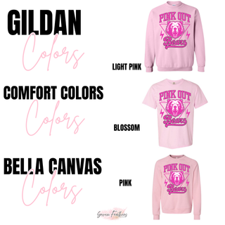 St. Marys Bears Pink Out Top on Gildan Light Pink, Comfort Colors Blossom, and Bella Canvas Pink blanks