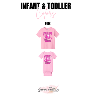 St. Marys Bears Pink Out Top infant tee and toddler onesie in Pink
