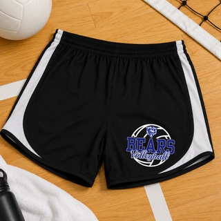 St. Marys Bears Rally Volleyball Cadence Performance Short black and white on volleyball court flat lay
