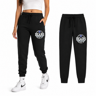 St. Marys Bears Rally Volleyball Core Fleece Jogger St. Marys Kansas - black front and side view on model
