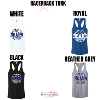 St. Marys Bears Rally Volleyball Women's Racerback Tank color options white, royal, black, and heather grey
