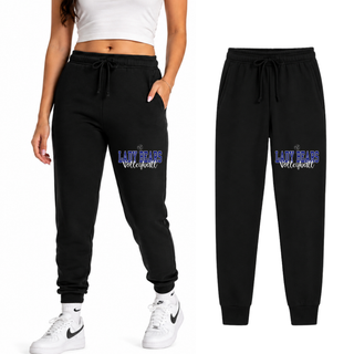 St. Marys Bears Serve It Up Volleyball Core Fleece Jogger St. Marys KS - black jogger pants front and styled view

