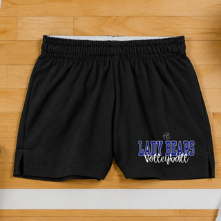 St. Marys Bears Serve It Up Volleyball Jersey Knit Squad Short St. Marys KS - black flat lay on court floor
