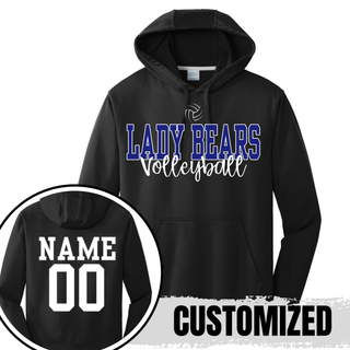 St. Marys Bears Serve It Up Volleyball Performance Hoodie black with custom name and number on back
