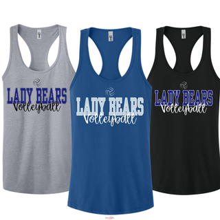 St. Marys Bears Serve It Up Volleyball Racerback Tank St. Marys KS - heather grey, royal, black women's racerback tanks
