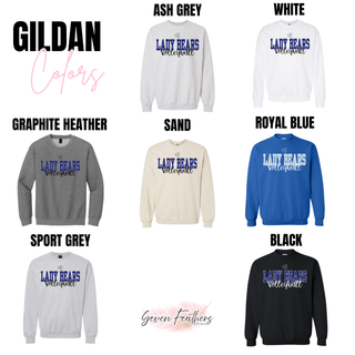 St. Marys Bears Serve It Up Volleyball Shirt - ash grey, white, graphite heather, sand, royal blue, sport grey, black Gildan crewneck options
