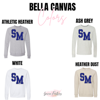 St. Marys Bears SM Vintage Letter Shirt colors - athletic heather ash grey white heather dust
