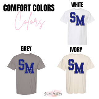 St. Marys Bears SM Vintage Letter Shirt comfort colors - white grey ivory
