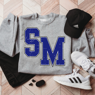 St. Marys Bears SM Vintage Letter Shirt St. Marys Kansas - sport grey crewneck sweatshirt
