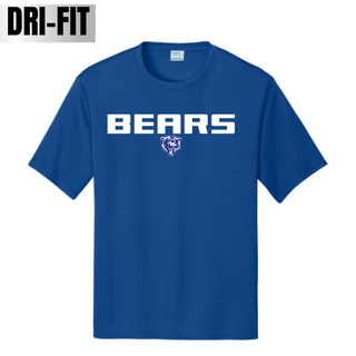 St. Marys Bears Stadium Dri-Fit Performance Shirt St. Marys Kansas - true royal short sleeve

