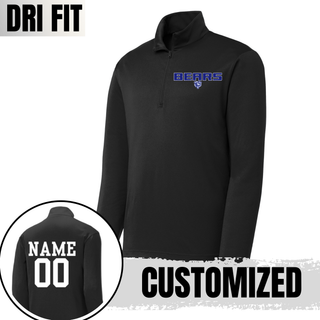St. Marys Bears Stadium Dri-Fit Quarter Zip black customized name and number on back
