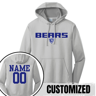 St. Marys Bears Stadium Performance Hoodie silver customized with name and number on back
