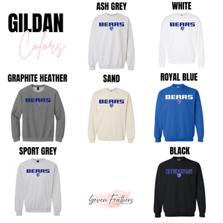 St. Marys Bears Stadium Shirt crewneck colors - ash grey white graphite heather sand royal blue sport grey black
