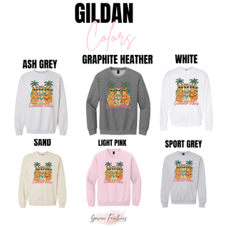 summer cats beach graphic top gildan crewneck hoodie options summer cats graphic apparel