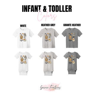 Tis the season ghosts infant onesie and toddler tee color options white heather grey and granite heather