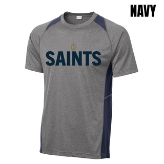 Navy colorblock Topeka Saints Bold Emblem Football Contender Top front view