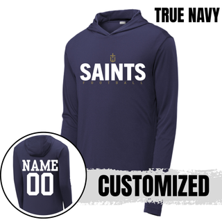 True Navy Topeka Saints Bold Emblem Football PosiCharge Competitor Hoodie with optional player name and number on back