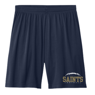 Navy Topeka Saints Classic Football Laces Cooling Performance Shorts with lower-leg graphic