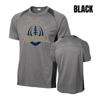 Topeka Saints Football Outline Colorblock Contender Top in grey and black