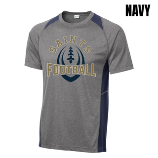 Topeka Saints Football Outline Colorblock Contender Top in grey and navy