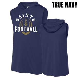 Topeka Saints Football Outline Competitor Sleeveless Hoodie in iron grey