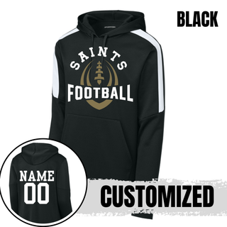 Topeka Saints Football Outline Fan Favorite Hoodie in black
