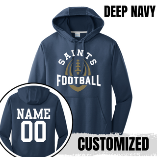 Topeka Saints Football Outline performance fleece hoodie product view